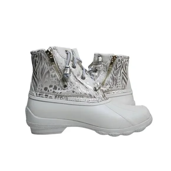 Sperry Womens 7 Medium Syren Gulf Duck Boot in Ivory NEW - Picture 6 of 11